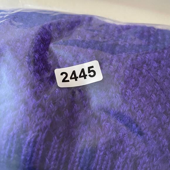 Vintage Peruvian Connection Purple Knit Sweater 100% Alpaca Hand Made in Peru XL - Picture 8 of 8